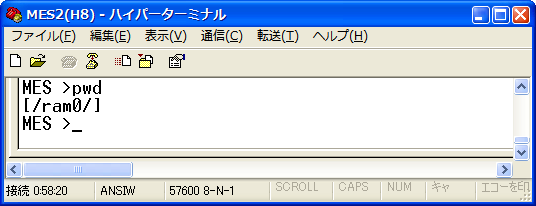pwdコマンド実行画面