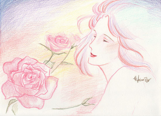 薔薇の香り 恋をする幸せ 恋愛詩 イラストポエム 恋愛詩画集 あの人への想いに綴るうた