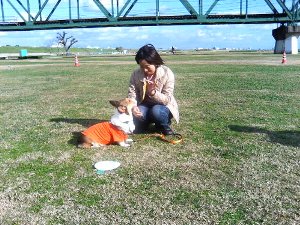 めぐちゃんとめぐ母。実はかけ引き中。