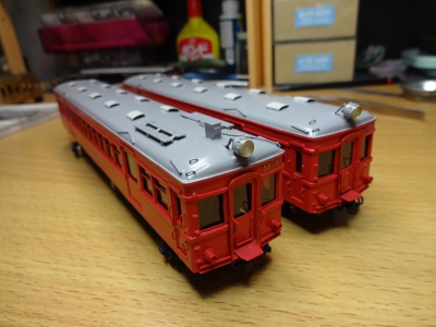 谷川製作所 名鉄3800系高運転台、車体バラキット2両セット。床下