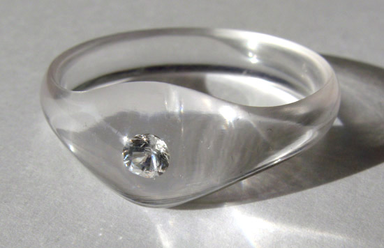 plastic diamond ring