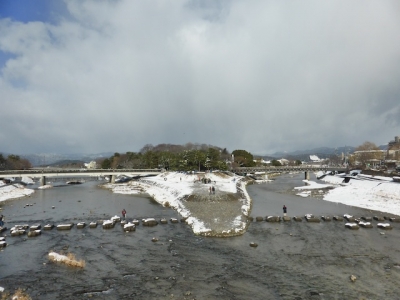 京都 雪 鴨川合流点