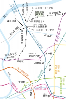 城北公園通駅 JR野江駅 地図