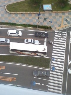 上から見た車の流れ
