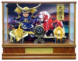 子供大将白馬付きケース飾り