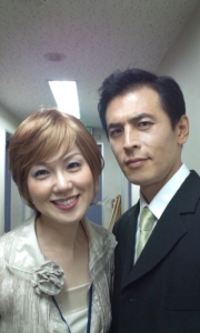 ショーン役の高橋光宏さんと私(太田万砂子)