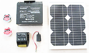1万円以下で揃えた、ソーラー(太陽光)発電機器