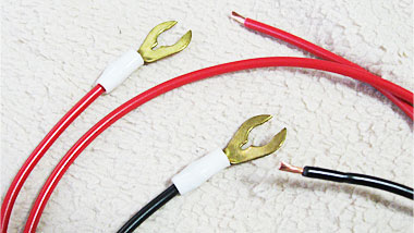 バッテリーの接続用のケーブル完成