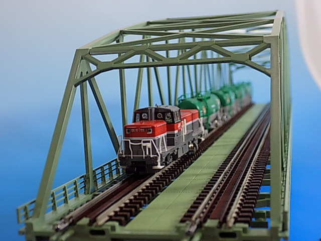 TOMIX Nゲージ 複線曲弦大トラス鉄橋 F 緑 複線PC橋脚 2本付を買ってみた。 | 湘南急行鉄道物語