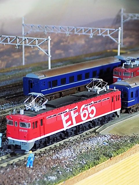 KATO EF65レインボー塗装機とTOMIX EF81北斗星仕様の牽引？重連