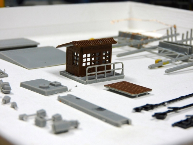 ジオラマ機関庫に木造機関庫にグリーンマックス Nゲージ 2180