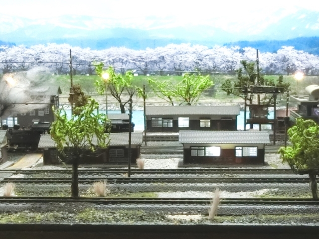 鉄道ジオラマ(レトロな操車場) 4畳分の大きさ 旧・高千穂鉄道のジオラマ 宮崎県総合博物館の