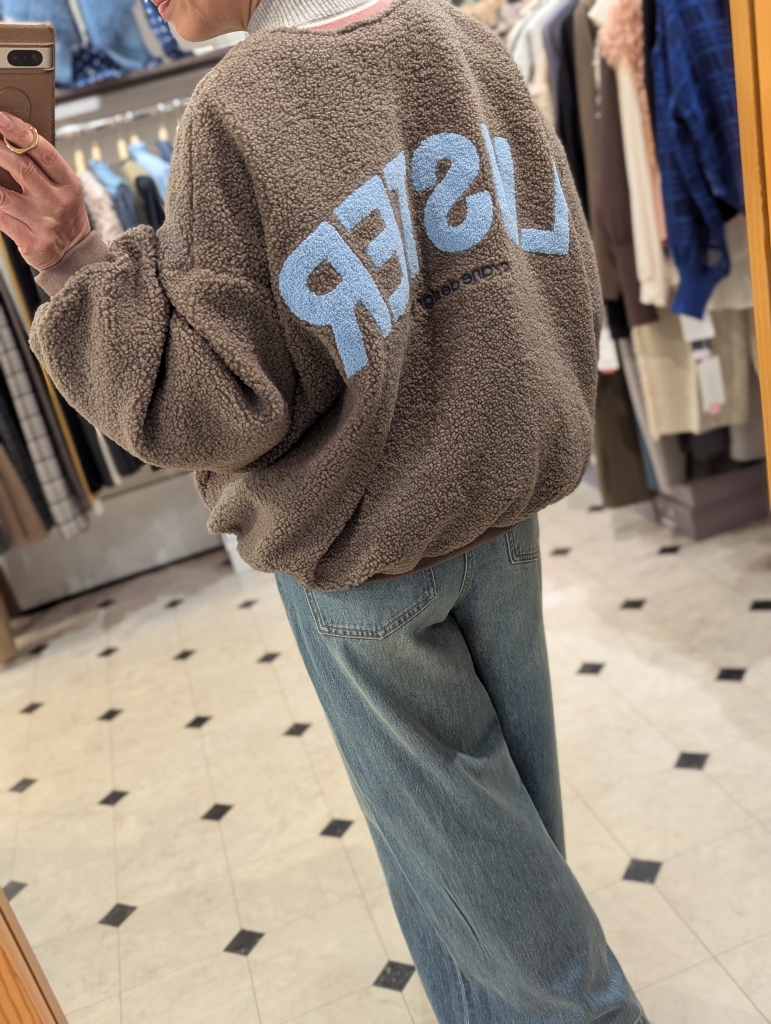 ayane〉バックロゴ刺繍ボアブルゾン | s.cute 青森店