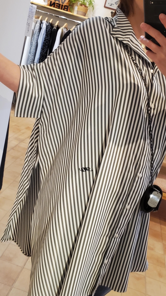 MARGAUX VINTAGE〉オーバースリットストライプシャツ☆ | s.cute 青森店