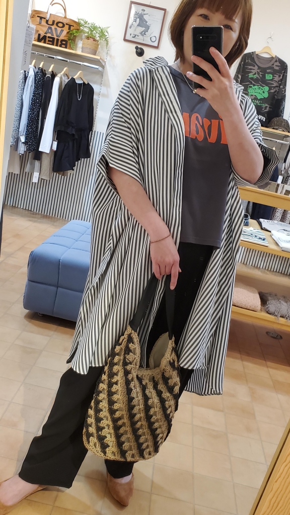 MARGAUX VINTAGE〉オーバースリットストライプシャツ☆ | s.cute 青森店
