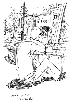 こないだの人んちの桜の木の絵 けんいちワールド日記だよ