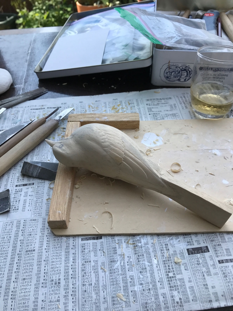 バードカービング No.2キセキレイ | Hihajiのモノづくりざんまい