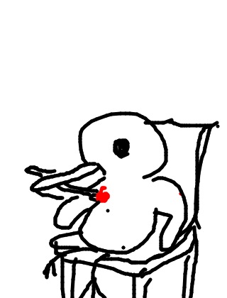 コトリラボ 禁煙研究室 コトリ君イラスト 禁煙前.JPG