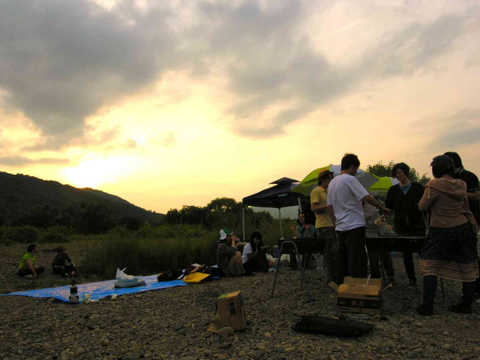 バーベキュー夕焼け
