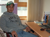 くつろぐ瀬高選手