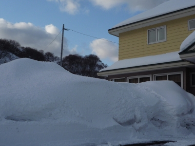 店の前 積雪
