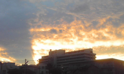 雨上がりの空に