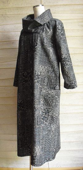 十日町紬の変形襟ワンピース♪ | 着物リメイクのお店 伊舞希（いぶき）のブログ