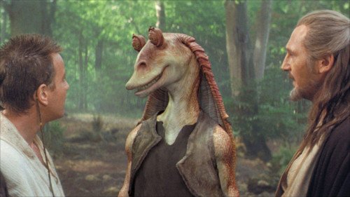 スター・ウォーズでグーフィーをモデルにしたキャラクター(ジャー・ジャー・ビンクス)