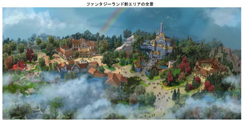 ディズニーランドの「美女と野獣」エリア