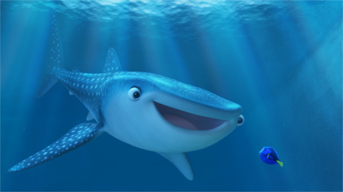 「タートル・トーク」に「ファインディング・ドリー」のキャラクターが登場(ジンベエザメのデスティニー)