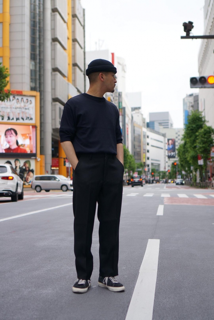 パンツ time is on T/C PRESSED TROUSER BLACK 2 BOTTOMS - Time is on