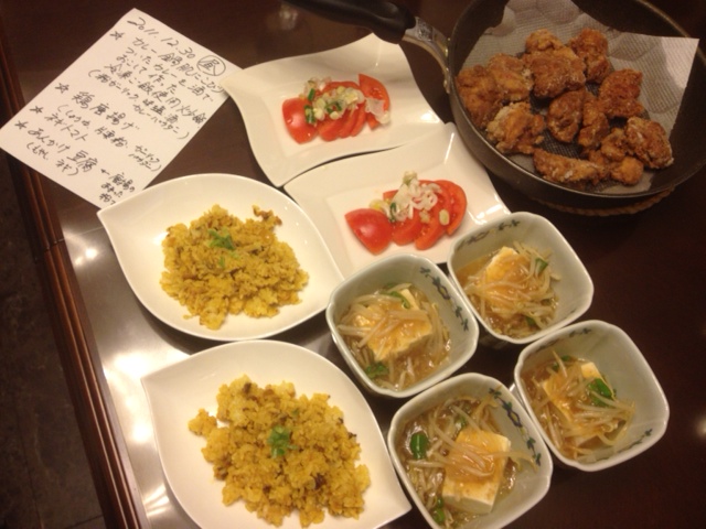 20111230昼 10から揚げランチできあがり 中