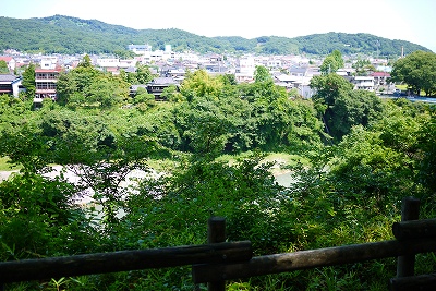 本丸跡から見える荒川