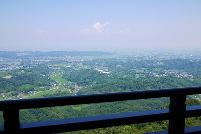 一郷山城 模擬天守より