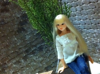 1/6 ドールハウス momoko ブライス レンガ 背景