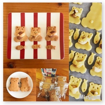 クッキー 抱っこくまちゃん 型抜き