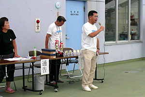 水泳大会でご挨拶をさせていただく