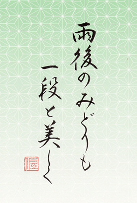 雨後のみどりも一段と美しく