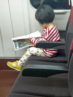 情報誌を読む(ふり)