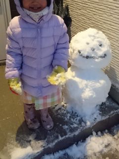 雪だるまを作った
