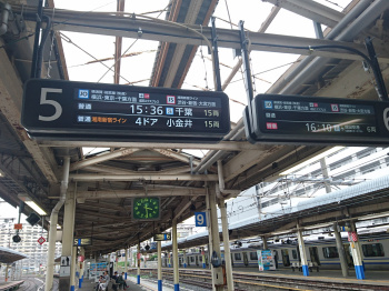 大船駅が液晶表示に