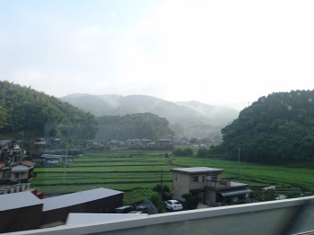 霧の朝になりました