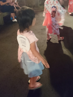 盆踊りも一周踊りました