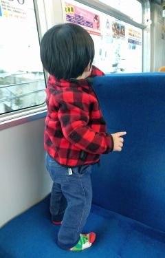 モノレールの揺れも何のその