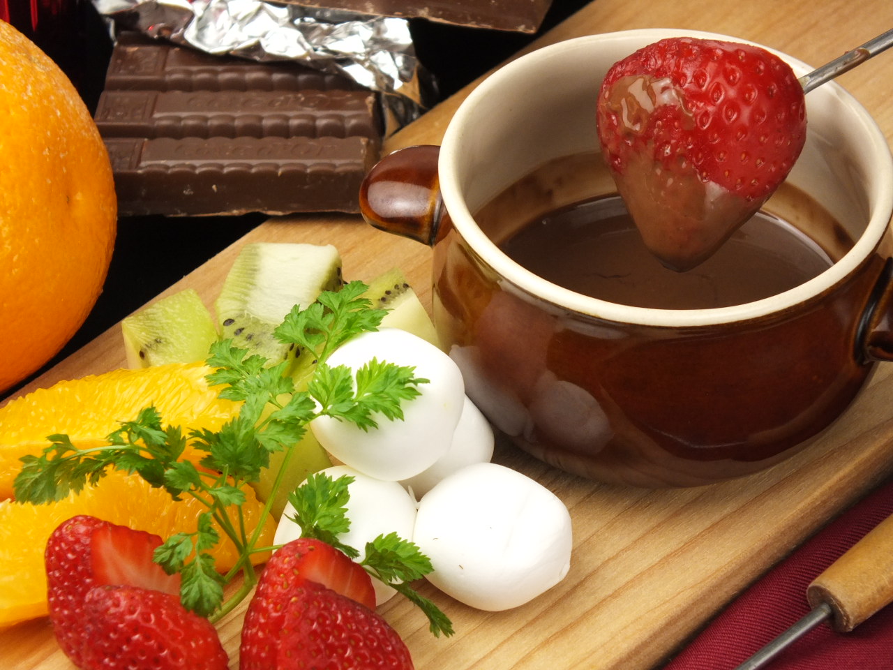 チョコレートフォンデュ