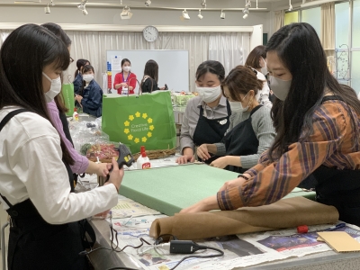 フラワーショップつぼみの壁面装飾 東京テクノ ホルティblog