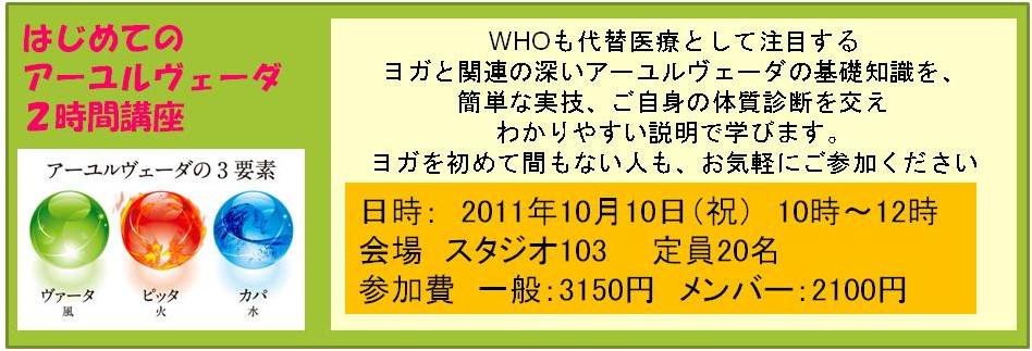 アーユルヴェーダWS