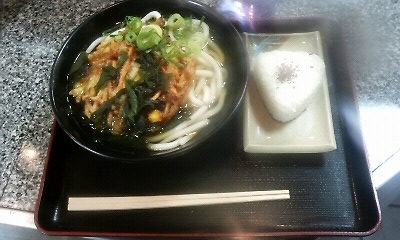 かきあげうどん&おにぎり
