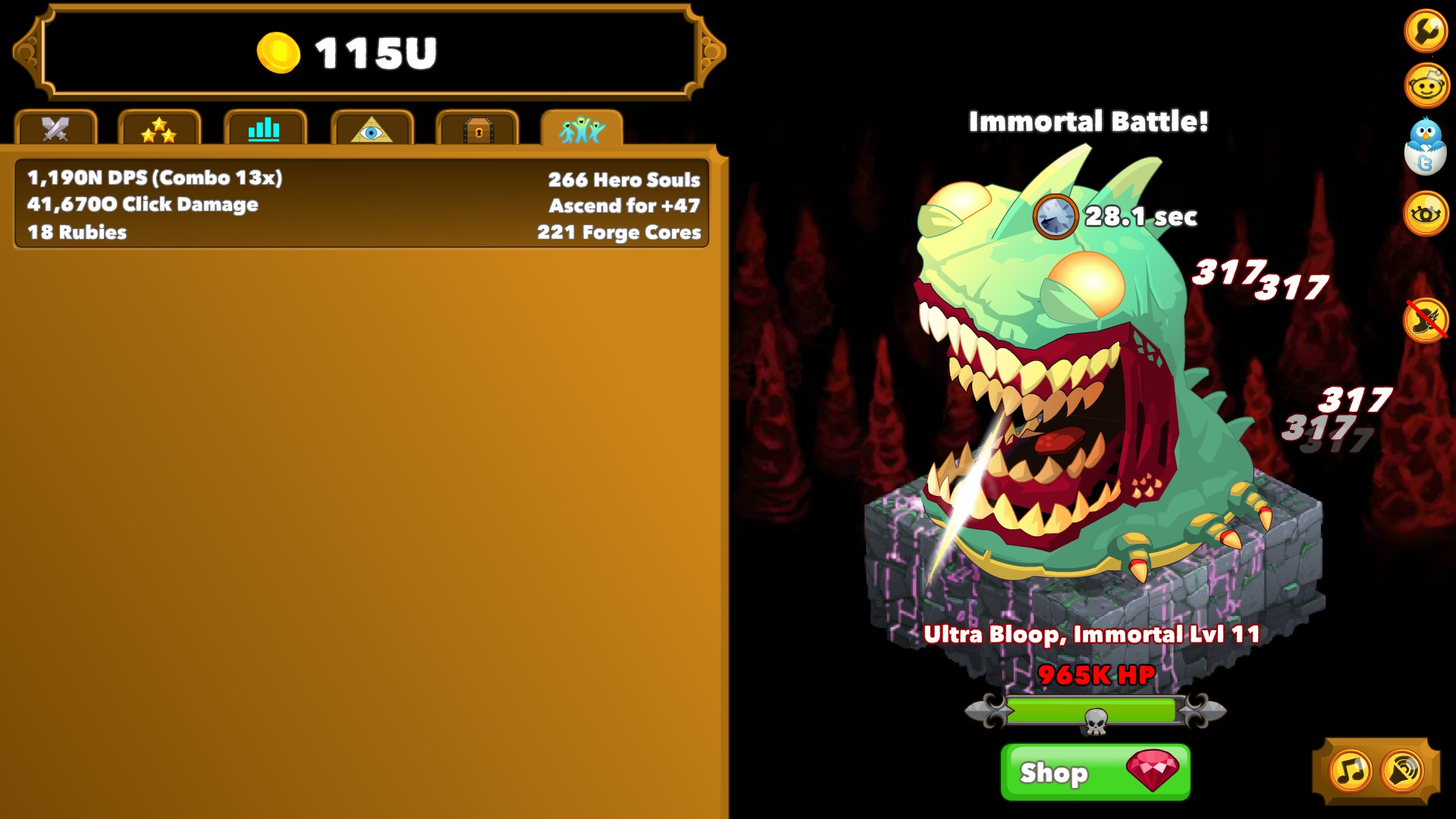 Clicker Heroes ゲーム 日々これ精進なり