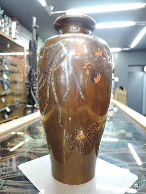 銅製 壺 銘は読み取れず